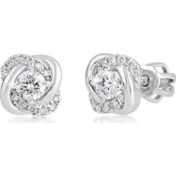 Náušnice Cutie Jewellery dle/b326310xl2 Peckové náušnice kytičky z bílého zlata model 3263 – zlatý šperk ryzosti 585/1000 v Dárkovém balení s Certifikátem GLEWB-23821