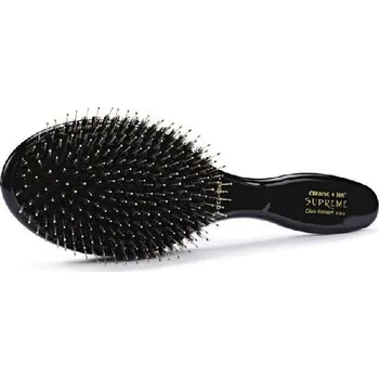 kartáč na vlasy Olivia Garden Oval Care (dříve Supreme) ID 2033 - kartáč na rozčesávání vlasů, černá