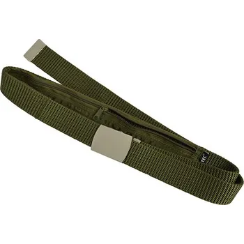 Opasek Mil-Tec Opasek US 30 mm se skrytou peněženkou zelený 110 cm