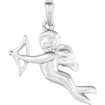 Přívěsek GEMMAX Zlatý přívěsek Amor White – zlatý šperk ryzosti 585/1000 v Dárkovém balení s Certifikátem GBPWN-09331