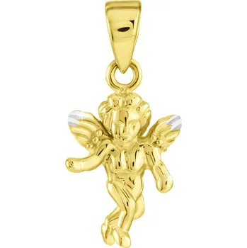 Přívěsek GEMMAX Plastický zlatý přívěsek Andělíček – zlatý šperk ryzosti 585/1000 v Dárkovém balení s Certifikátem GLPCN-34021