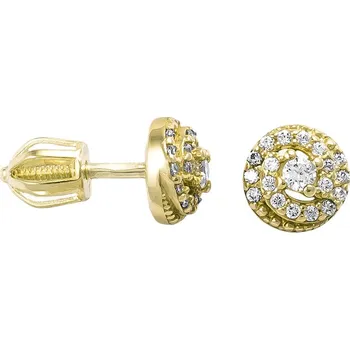 Náušnice Cutie Jewellery dle/b315910xl1 Zlaté náušnice pecky se zirkony model 3159 – zlatý šperk ryzosti 585/1000 v Dárkovém balení s Certifikátem GBEYB-12781