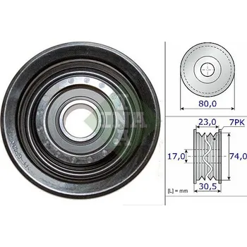 Auto-moto Vratná/vodicí kladka, klínový žebrový řemen INA 532 0580 10