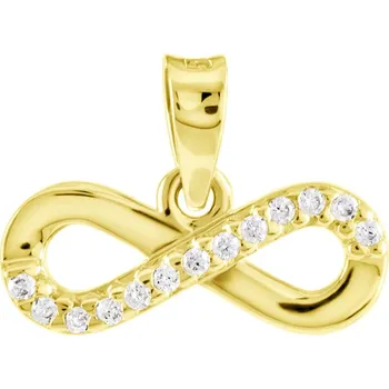 Přívěsek GEMMAX Zlatý přívěsek Nekonečno – zlatý šperk ryzosti 585/1000 v Dárkovém balení s Certifikátem GLPYB-37431