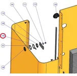NICE PMD1242.4610 zajišťovací podložka dvířek závory MBAR, LBAR