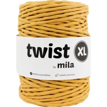 Příze MILA macramé šňůra TWIST XL 5mm Okrová
