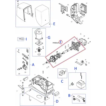 NICE PRRB02A kit převodovky RB600