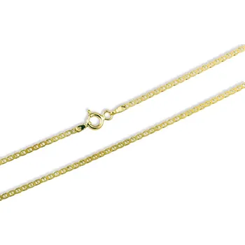Řetízek GEMMAX Zlatý řetízek Steg-Panzer – šířka 1 mm, délka 45 cm – zlatý šperk ryzosti 585/1000 v Dárkovém balení s Certifikátem GUCYN-45-12371