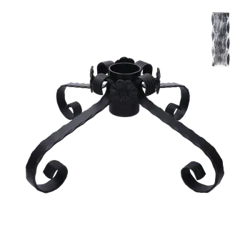 KOVIAN, s.r.o. stojan na vianočný stromček, strieborná patina, 550x550x190mm