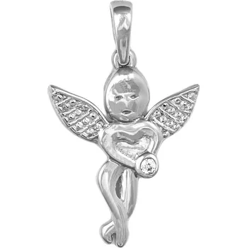 Přívěsek GEMMAX Zlatý andílek Amor se zirkonem – zlatý šperk ryzosti 585/1000 v Dárkovém balení s Certifikátem GBPWB-09451