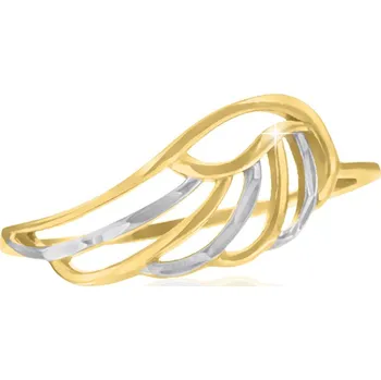 Prsten GEMMAX Zlatý prsten Andělské křídlo vel. 60 – zlatý šperk ryzosti 585/1000 v Dárkovém balení s Certifikátem GLRCN-60-26391