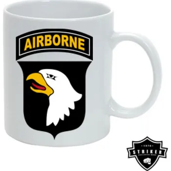 Hrnek Striker USA 101. Airborne - bílý