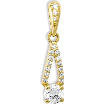 Přívěsek GEMMAX Zlatý přívěsek Brita – zlatý šperk ryzosti 585/1000 v Dárkovém balení s Certifikátem GBPYB-12201