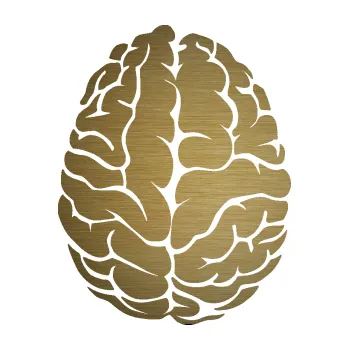 Samolepící dekorace Mozek 001 pravá (64 - škrábaný kov zlatý) SAMOLEPKA NA AUTO, NÁLEPKA, FÓLIE, POLEP, TUNING, VLASTNÍ TEXT, TISK, AUTOSAMOLEPKY.cz, POLEPY, OBRÁZEK, LOGO, 3D STICKERS