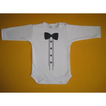 Arex, ČR Slavnostní body s motýlkem dlouhý rukáv Barva: bílá, Velikost: 80