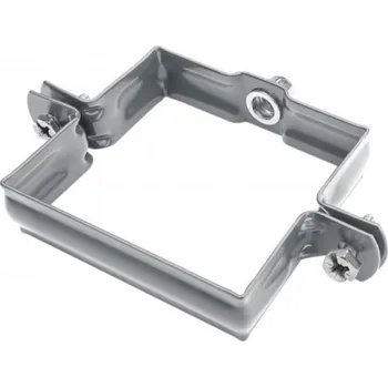 okap Objímka pozinkovaná hranatá prachově šedá 100 mm, bez hrotu, metrický závit M10