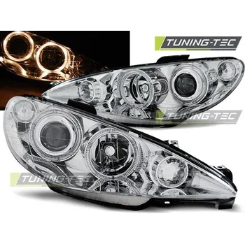 Přední světlomet PŘEDNÍ SVĚTLA PEUGEOT 206 02-ANGEL EYES CHROME