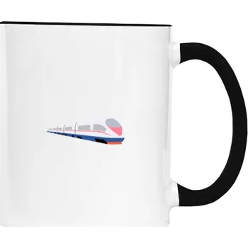 Hrnek malý barevný s potiskem Hrníček s vlaky