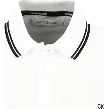 CALVIN KLEIN JEANS Polokošile tipping badge | Barva:bílý | Velikost:L
