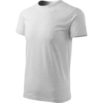 Pánská móda Heavy New tričko unisex L světle šedý melír