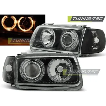 Přední světlomet PŘEDNÍ SVĚTLA ANGEL EYES ČERNÁ pro VW POLO 6N 10.94-09.99