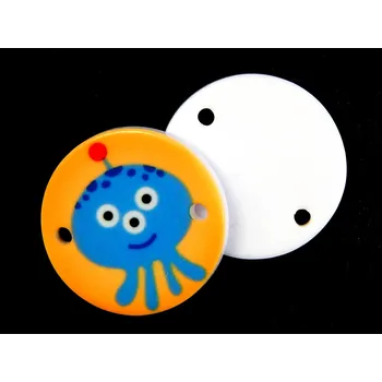 Knoflík GU448, Plastový knoflík, nášivka, příšerka, medúza, 36" / 1 kus