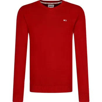 Pánský svetr Tommy Jeans Svetr TJM ESSENTIAL | Barva:červený | Velikost:L
