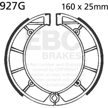 Brzdová čelist EBC Brzdové čelisti Grooved 927G