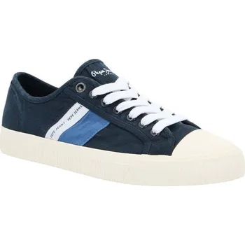 Pánské pantofle Pepe Jeans London Plátěné tenisky MALIBU SUMMER | Barva:tmavě modrá | Velikost:40