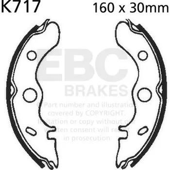 Brzdová čelist EBC Brzdové čelisti Organic K717