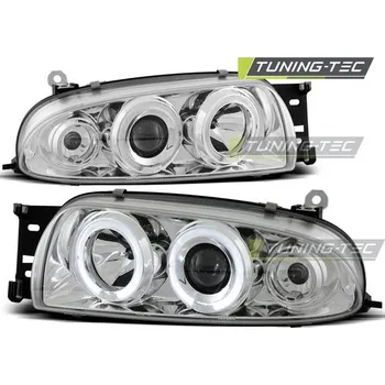 Přední světlomet PŘEDNÍ SVĚTLA FORD FIESTA MK4 10.95-08.99 ANGEL EYES CHROME