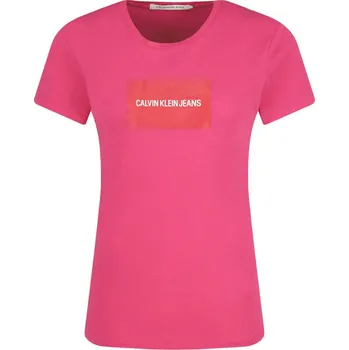 Dámské tričko CALVIN KLEIN JEANS Tričko INSTITUTIONAL | Barva:růžová | Velikost:L