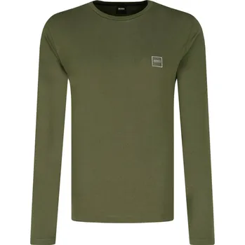 Pánské tričko BOSS CASUAL Tričko s dlouhým rukávem Tacks | Barva:zelený | Velikost:M