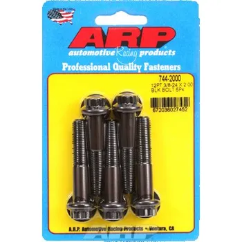 Šroub 3/8 "- 24 x 2.000 12pt 7/16 černý oxid šrouby" 5ks