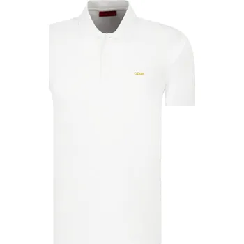 Pánské tričko HUGO Polokošile Donos202 | Barva:bílý | Velikost:M