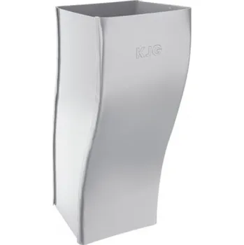 okap Koleno odskokové hliníkové hranaté bílo hliníkové 80 mm