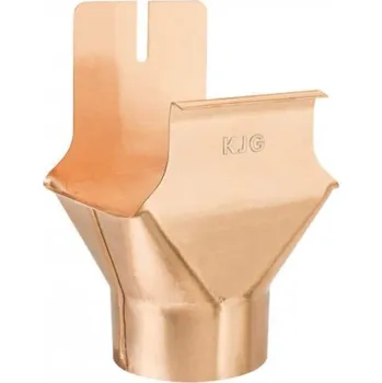 okap Kotlík měděný hranatý 400/100 mm na kulatý svod