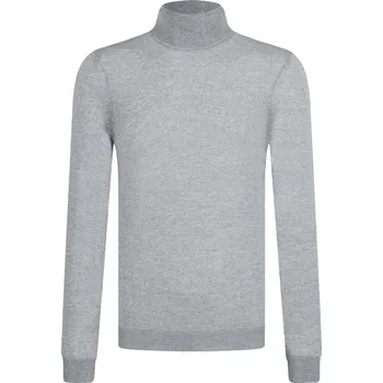 Pánský svetr boss Vlněný rolák Musso-P | Barva:šedý | Velikost:XXL