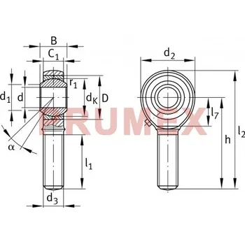 INA GAKR 6-PB-A kloubová hlavice