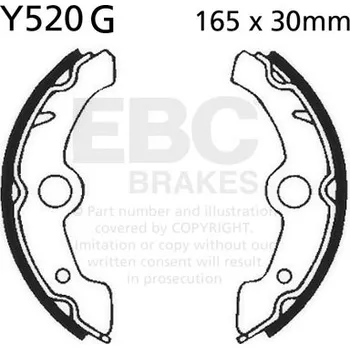 Brzdová čelist EBC Brzdové čelisti Grooved Y520G