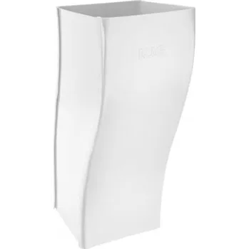 okap Koleno pozinkované hranaté šedo bílé 100 mm odskokové