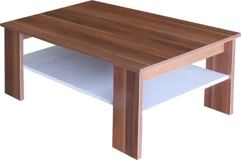 Konferenční stolek IDEA nábytek Konferenční stolek 90 x 55 x 41 cm lamino ořech/bílý