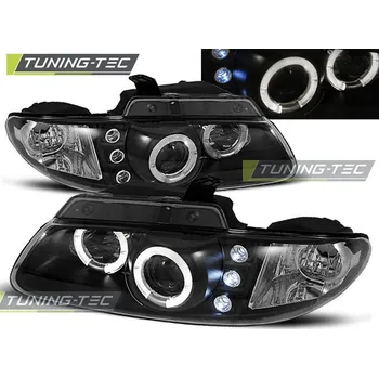 Přední světlomet PŘEDNÍ SVĚTLA CHRYSLER VOYAGER 96-02.01 ANGEL EYES ČERNÁ