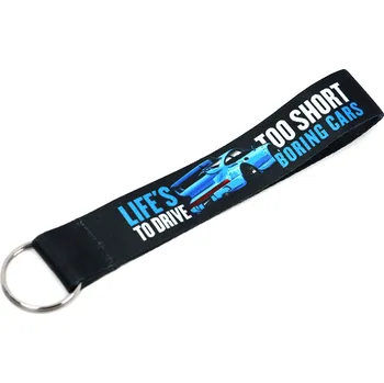 Krátká Klíčenka "Life je too short" - černá