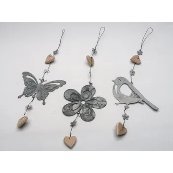 Velikonoční dekorace Jarní závěs plechový, Varianta Ptáček