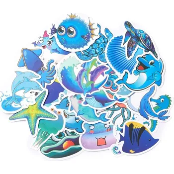 samolepka Samolepky, MOŘSKÝ SVĚT, cca, 7.5 x 5 cm, 3ks/bal