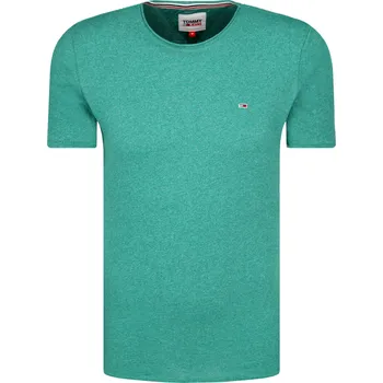 Pánské tričko Tommy Jeans Tričko ESSENTIAL | Barva:	lahvově zelená	 | Velikost:XXL
