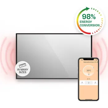 Infrazářič Klarstein La Palma Smart 1000W 120x60cm Topné zrcadlo Černý (10039835)