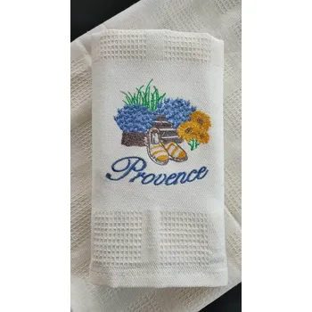 Utěrka Top textil Bavlněná utěrka Provence Levandule žluté botky 50x70, krémová