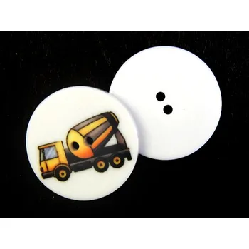 Knoflík GU490, Knoflík plastový, Míchačka, 32" / 1 ks